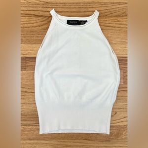 Sleeveless white top